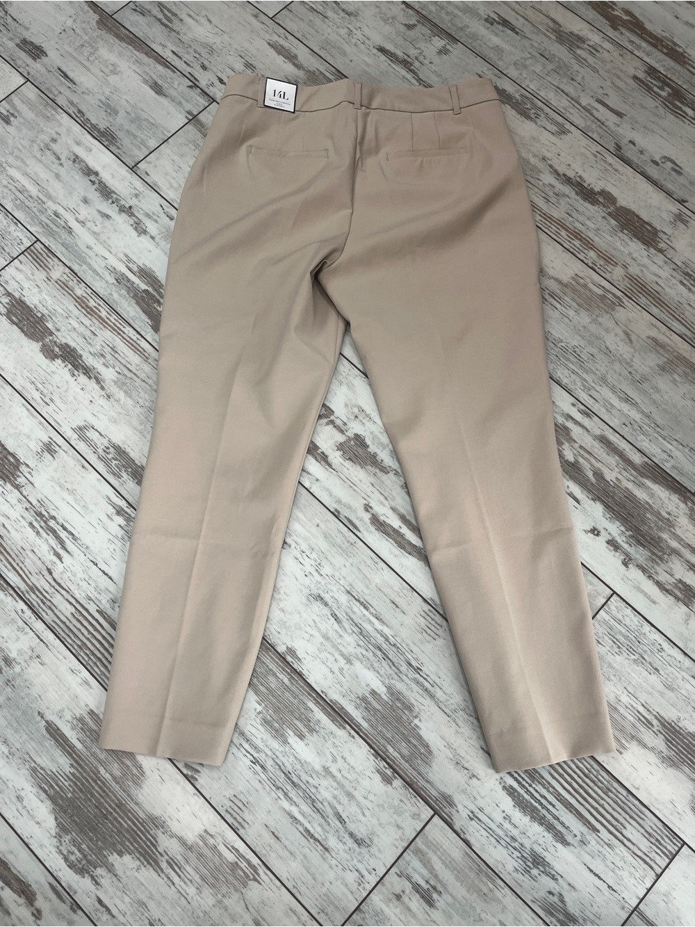 White House Black Market Beige Slim Ankle Trousers Womens 14L Comfort Stretch - Picture 10 of 14